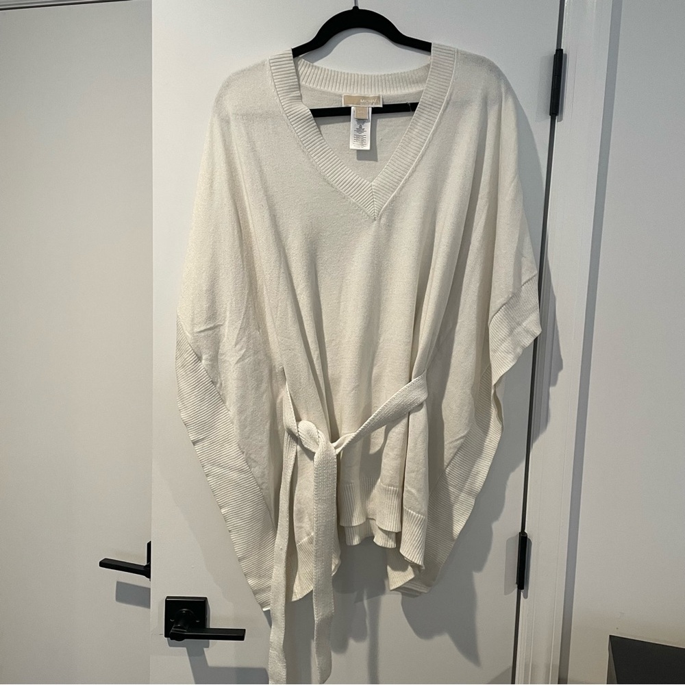 Michael Kors V-Neck Sweater Poncho